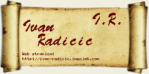 Ivan Radičić vizit kartica